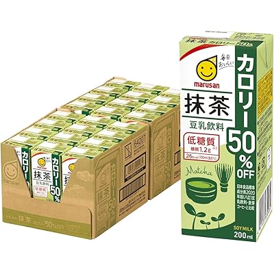 【5%OFF】マルサン 豆乳飲料 抹茶 カロリー50％オフ 200ml×24本 送料込1,245円(51.9円/本)ほか