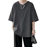 【83%OFF】【999円】 Anzn メンズ コットン100% ラウンドカット ゆったりTシャツ