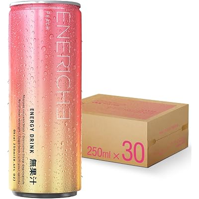 【10%OFF】ゼロカロリー エナジードリンク ENERICHE(エネリッシュ) 250ml×30本 ピーチ・トロピカル 送料込2,839円(おトク便3種で2,689円・89.6円/本)