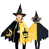 【50%OFF！】abzdfty ハロウィン コスプレ 子供 キラキラ マント とんがり帽子付きが799円