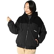 【ポイント25%還元】CONVERSE(コンバース)HYBRID CS QUILT HOODED JACKET レディース ブラック Mサイズ