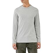 Amazon Essentials Tシャツ スリムフィット 長袖 メンズ ヘザーライトグレー Mサイズ