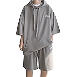 【83%OFF】【999円】 Anzn メンズ パーカー ハーフパンツ セットアップ 2点セット