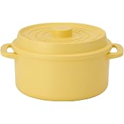 スケーター(Skater) ココット風 電子レンジ鍋 ザル付 食洗器対応 1600ml 18cm くすみイエロー 日本製 MWCP2-A
