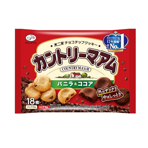 【40%OFF】【777円】 不二家 カントリーマアム バニラ＆ココア 18枚入×3個