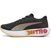 PUMA(プーマ) ディヴィエイト ニトロ 2 FF ランニングシューズ レディース ブラック/サンストリーム/サンセットグロー 22.0cm