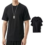 【24%OFF+50%OFF】【949円】 Yanzn メンズ ゆったり 吸汗速乾 半袖丸首 Tシャツ 2枚組