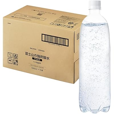 by Amazon 富士山の強炭酸水 ラベルレス 1000ml×15本 実質1,012円(67.5円/本) 送料無料