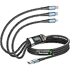 【187円】 Amazon Haul  3in1 100W 高速充電 ナイロン編組 マルチケーブル 【送料無料】