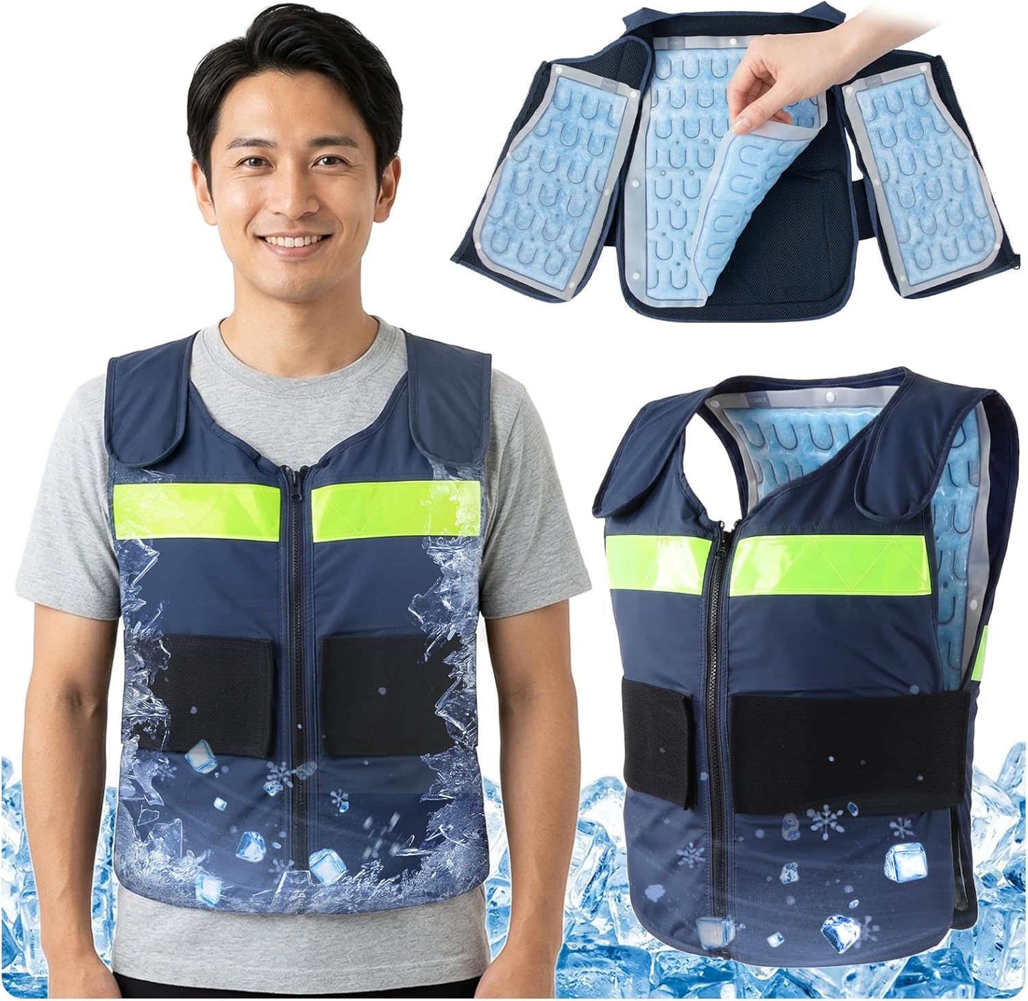 【80%OFF】【1,132円】 Oziral 28℃自然凍結 アイスPCMベスト 作業用冷却服