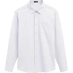 【57%OFF】【990円】 COOFANDY メンズ コットン100% ワイドカラー 長袖シャツ