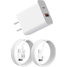 Ladomi PD20W 急速充電対応 USB-A & Type-C 2ポート 1mケーブル2本付属 充電器