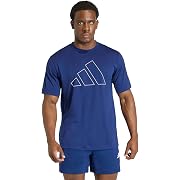 【ポイント56%還元】adidas(アディダス) トレイン エッセンシャルズ Feelready ロゴ Tシャツ メンズ ダークブルー Mサイズ