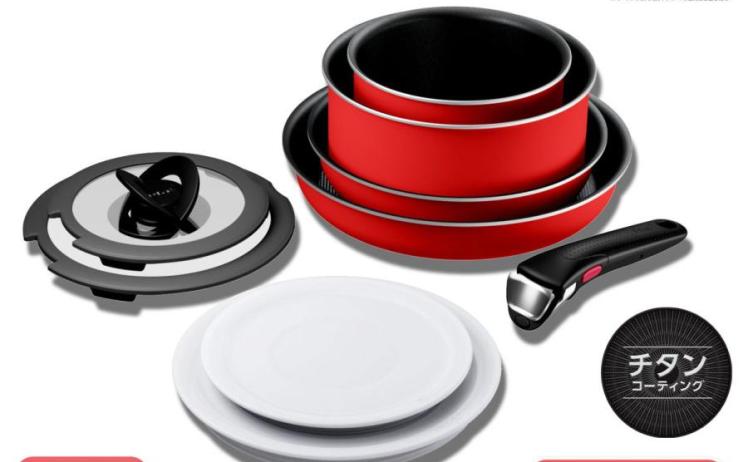 【8,925円】T-fal フライパン9点セット ガス火専用