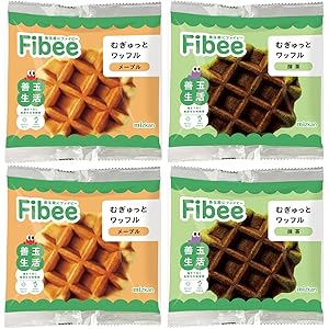 【50%OFF】【588円】 Fibee ミツカン おから 全粒粉 ワッフル 2種(メープル ・ 抹茶)×各2個セット