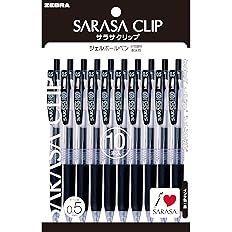 【47%OFF】【582円（定期便524円）】 ゼブラ ジェルボールペン サラサクリップ 0.5 黒 10本