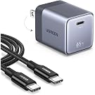 【プライムデー】【2,897円】 UGREEN Air r 65W USB-C 超小型 折りたたみプラグ GaN急速充電器  100W USB-Cケーブル付き