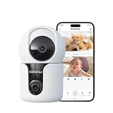 COOAU 2レンズ搭載 防犯カメラ － 300万画素×2 室内 360°自動巡航 監視カメラが4,499円送料無料