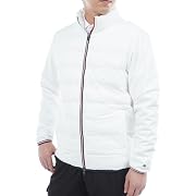 TOMMY HILFIGER GOLF(トミー ヒルフィガー ゴルフ) ロゴ入り接結キルト 中綿ジャケット ホワイト LLサイズ