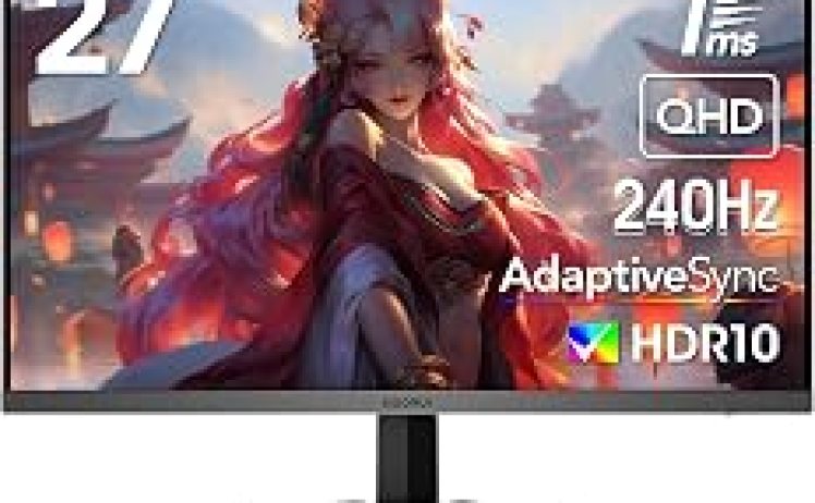 【18,800円】KOORUI ゲーミングモニター 240Hz 27インチ WQHD