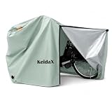 【50%ポイント！】KeidaX 自転車カバー 防水 270D厚手 29インチまで対応 ファスナー付き 通常サイズ ロックホール/収納袋付（ミント）が3,980円送料無料（実質1,990円）