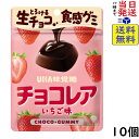 訳あり UHA味覚糖 チョコレア いちご味 40g×10個