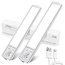 【60%OFF】【1,479円】 QERUUQ USB充電式 116LED モーションセンサー マグネット式 LEDバーライト 40cm×2個セット