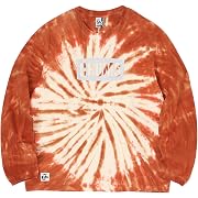 【ポイント32%還元】Chums(チャムス) チャムスロゴ ブラッシュド L/S T Brown Tie-Dye メンズ XLサイズ