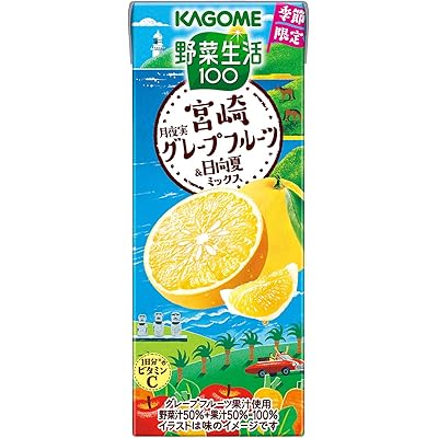 【30%OFF】カゴメ 野菜生活100 宮崎月夜実グレープフルーツ&日向夏ミックス 195ml×24本 送料込1,687円(70.3円/本)