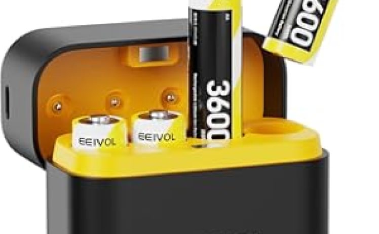 【2,990円-1,495pt】EEIVOL 単3 リチウム充電池 4本 充電器セット