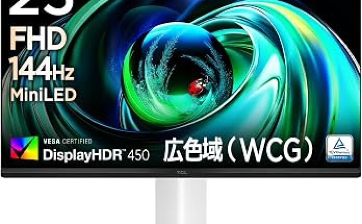 【17,900円ｰ6983pt】TCL 25インチ フルHD Mini LED ゲーミングモニター